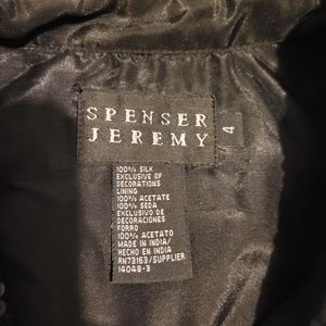 Womens Black Silk Sequin Sleeveless Top Size 4